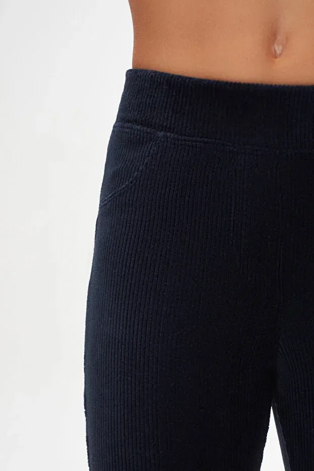 Детские леггинсы для девочек с карманами вельветовые Lovetti, Light Navy Blue — фото 3