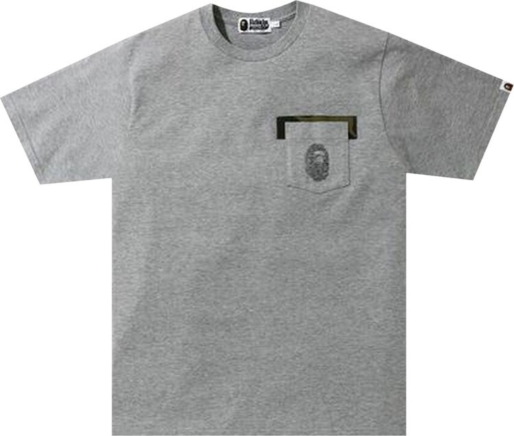 

Футболка BAPE Reverse Ape Head Pocket Tee 'Grey', серый