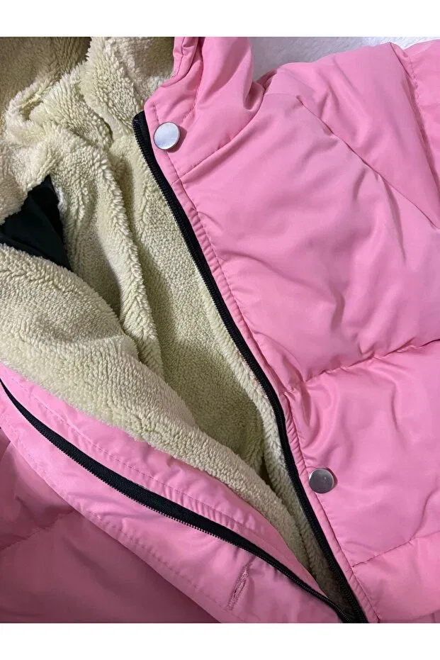 Детское зимнее пуховое пальто для девочек на молнии Glam Asortix Boutique, Pink — фото 2