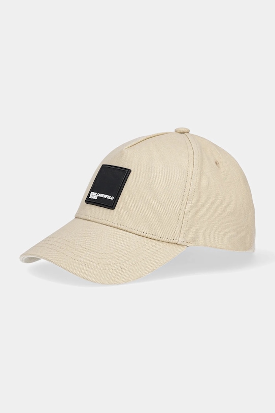 

Хлопковая бейсболка Karl Lagerfeld Jeans, бежевый