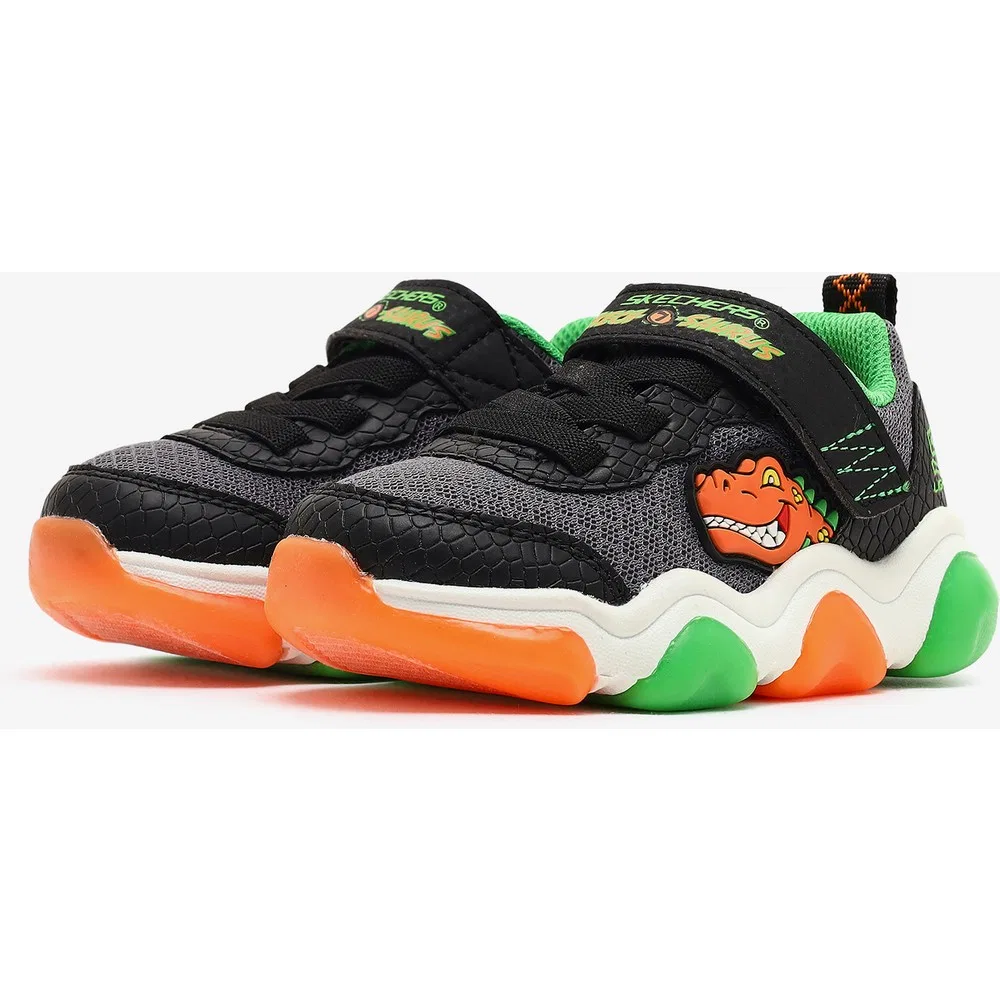 Детские кроссовки для мальчиков со светодиодной подсветкой Mighty Glow 2.0-Dino-Bolt Skechers — фото 3