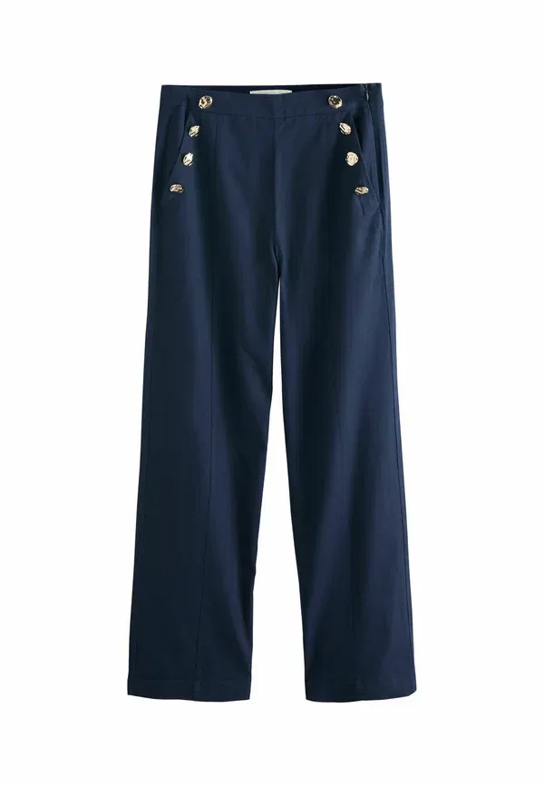 Брюки прямого кроя Trousers Next, Navy Blue, темно-синий — фото 4