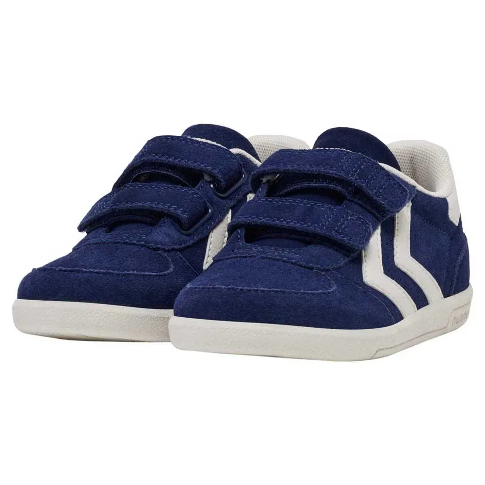 Детские кроссовки с липучками Victory Suede II Hummel, Blue — фото 4