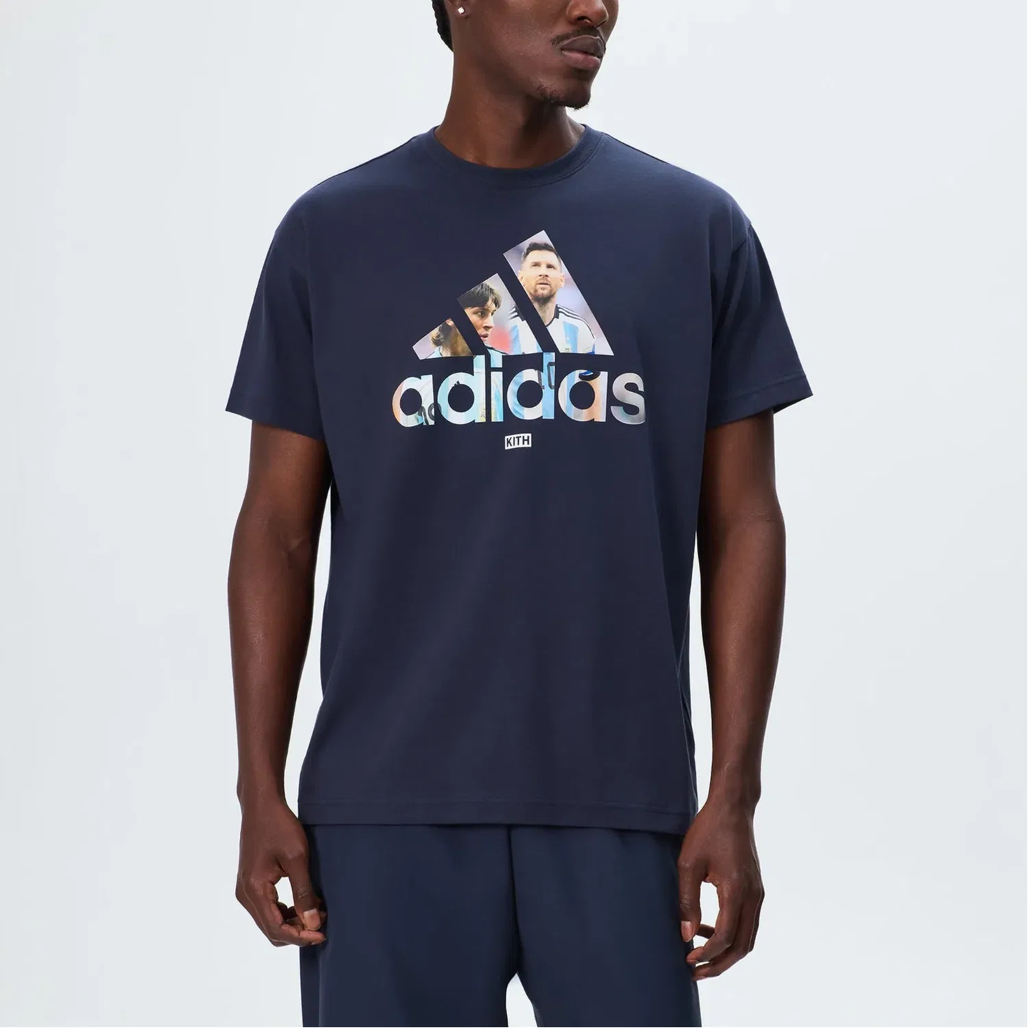 Футболка с принтом KITH x MESSI, Adidas Originals, Marine Blue — фото 4