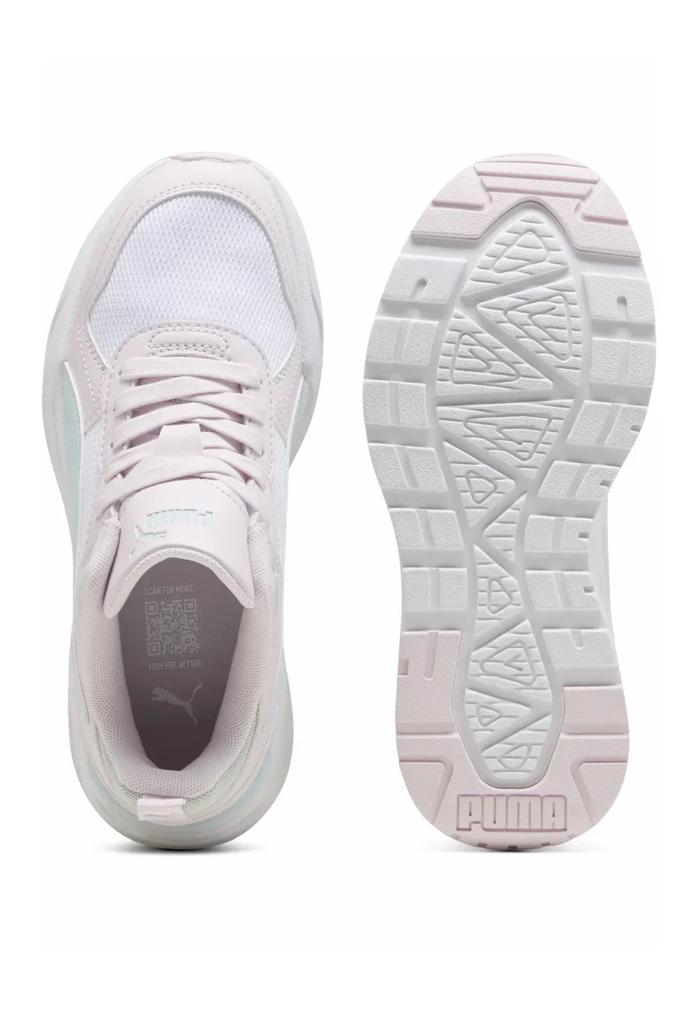 Кроссовки Trinity 2 lt jr унисекс Puma, White-Aqua Glow-Powder Pink — фото 3