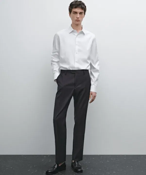 Оксфордская рубашка slim fit, 100% хлопок, Massimo Dutti — фото 2