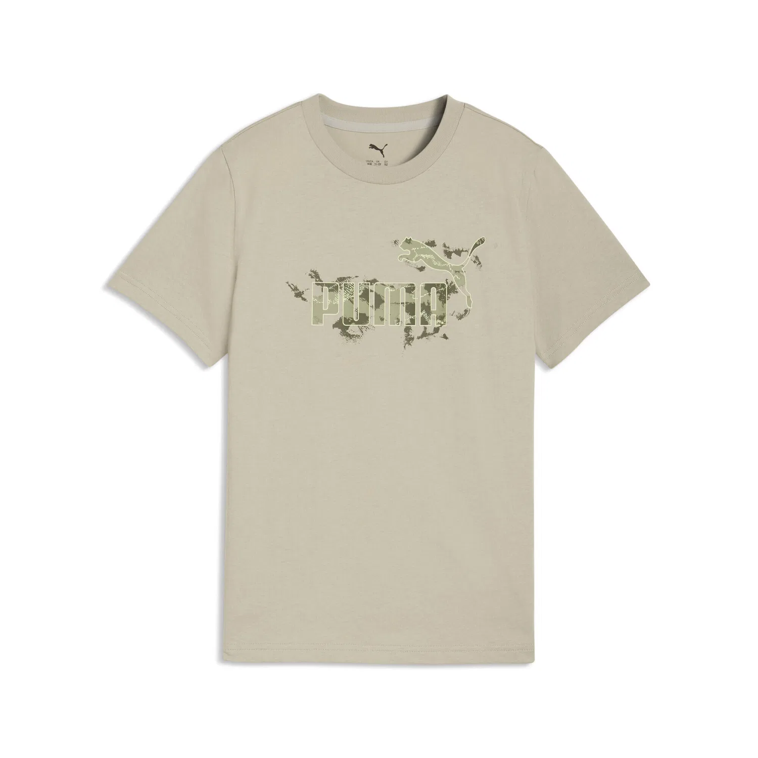 Детская футболка с принтом Essentials Camo T-Shirt Puma, Hellbeige