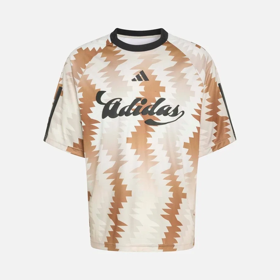 Футболка с принтом House Of Tiro x Common Goal Jersey adidas, Бежевый — фото 2