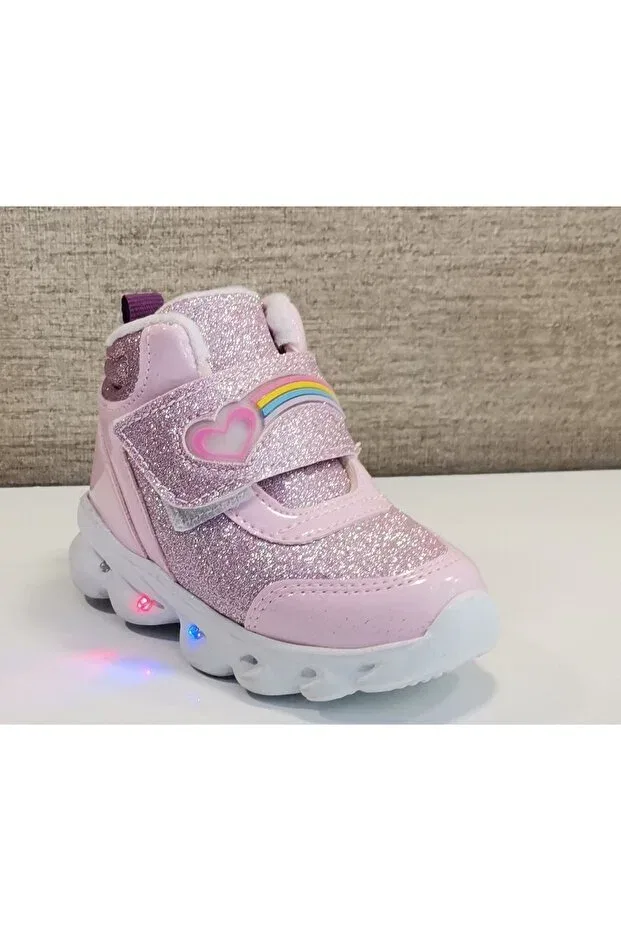 Детские ботинки для девочек с принтом Linda Pink Luminous Cool, Pink — фото 4