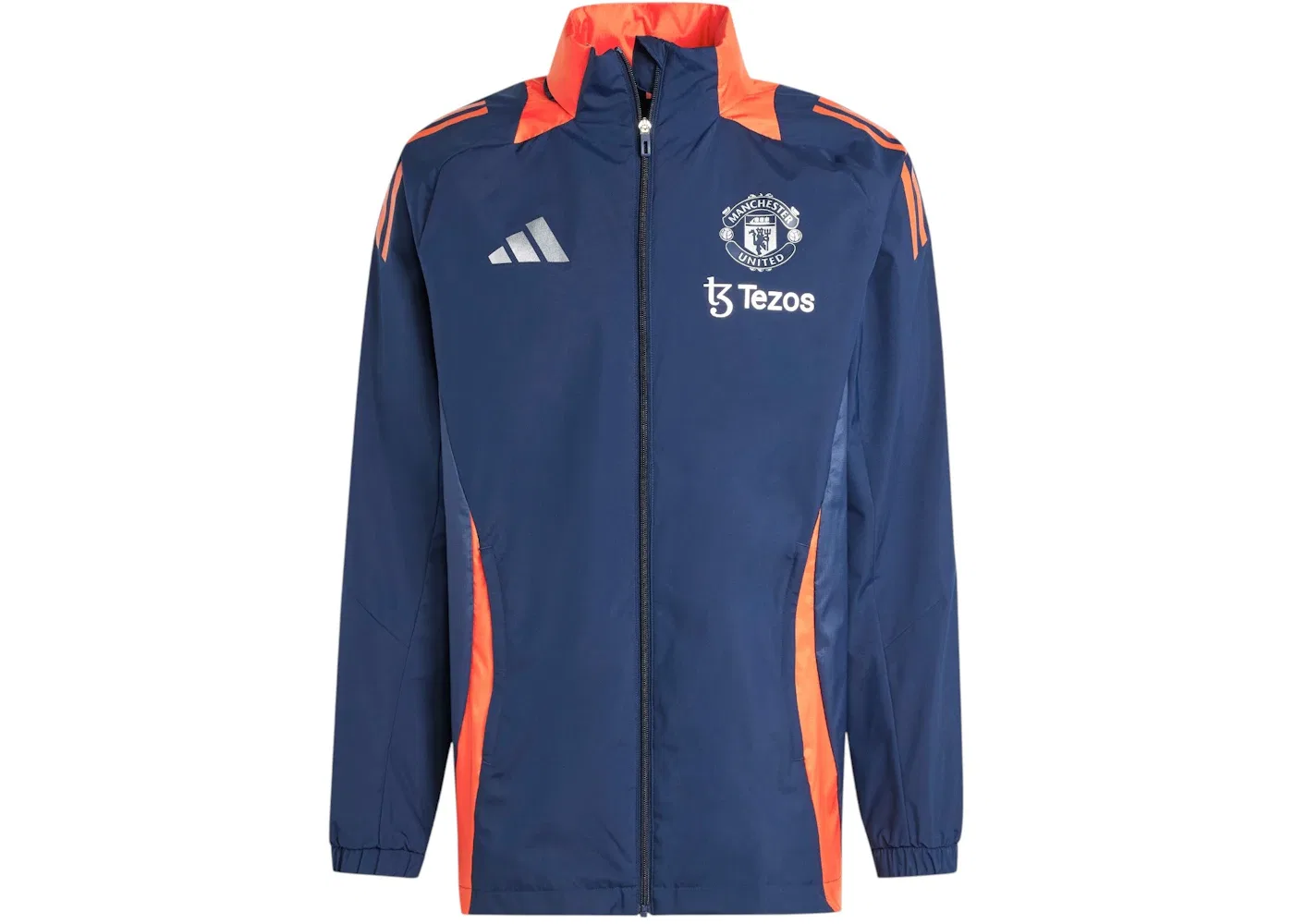 Мужская куртка с принтом Jacket Adidas, Manchester United Night Indigo Bright Red