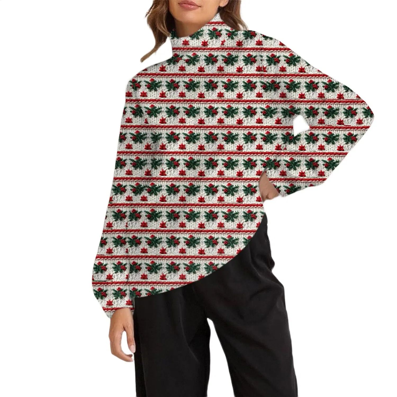 Женский свитшот с принтом Christmas Sweatshirt, Rosso Anguria