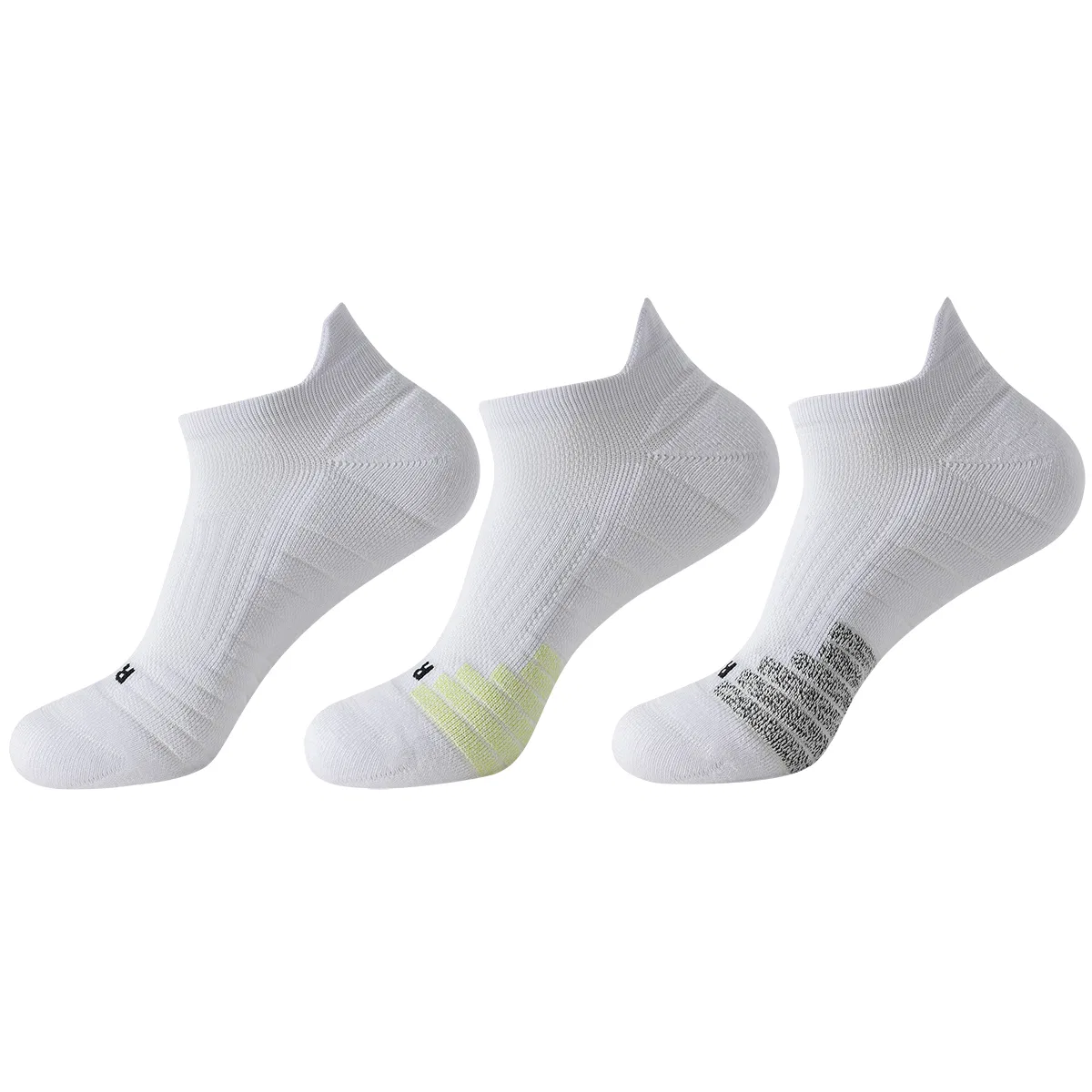 Детские баскетбольные носки, набор из 3 пар, 3 парыWhite+White Green+White Gray MIIOW
