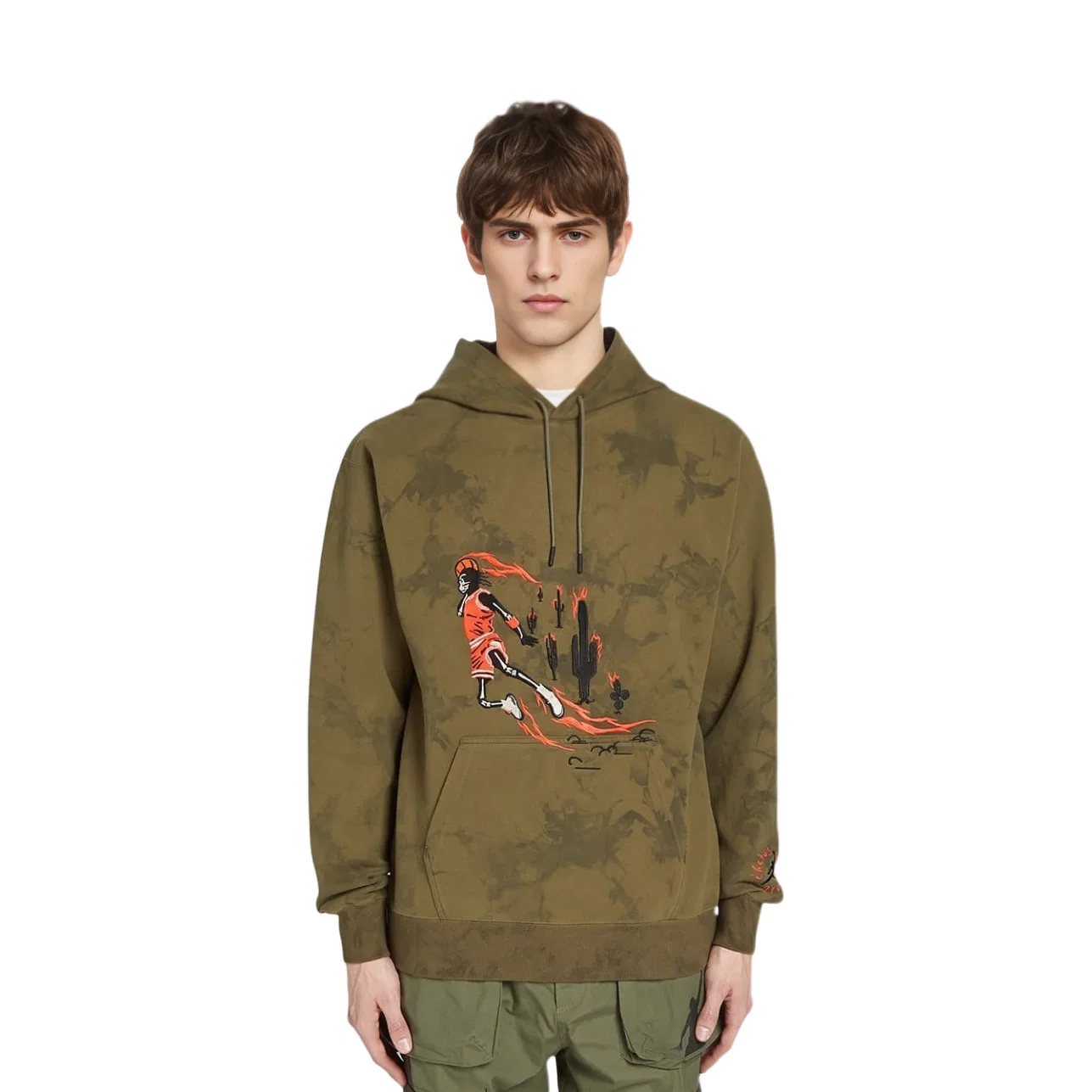 Мужская толстовка из замши с капюшоном Cactus Jack By Travis Scott X Air Washed Suede Jordan — фото 4