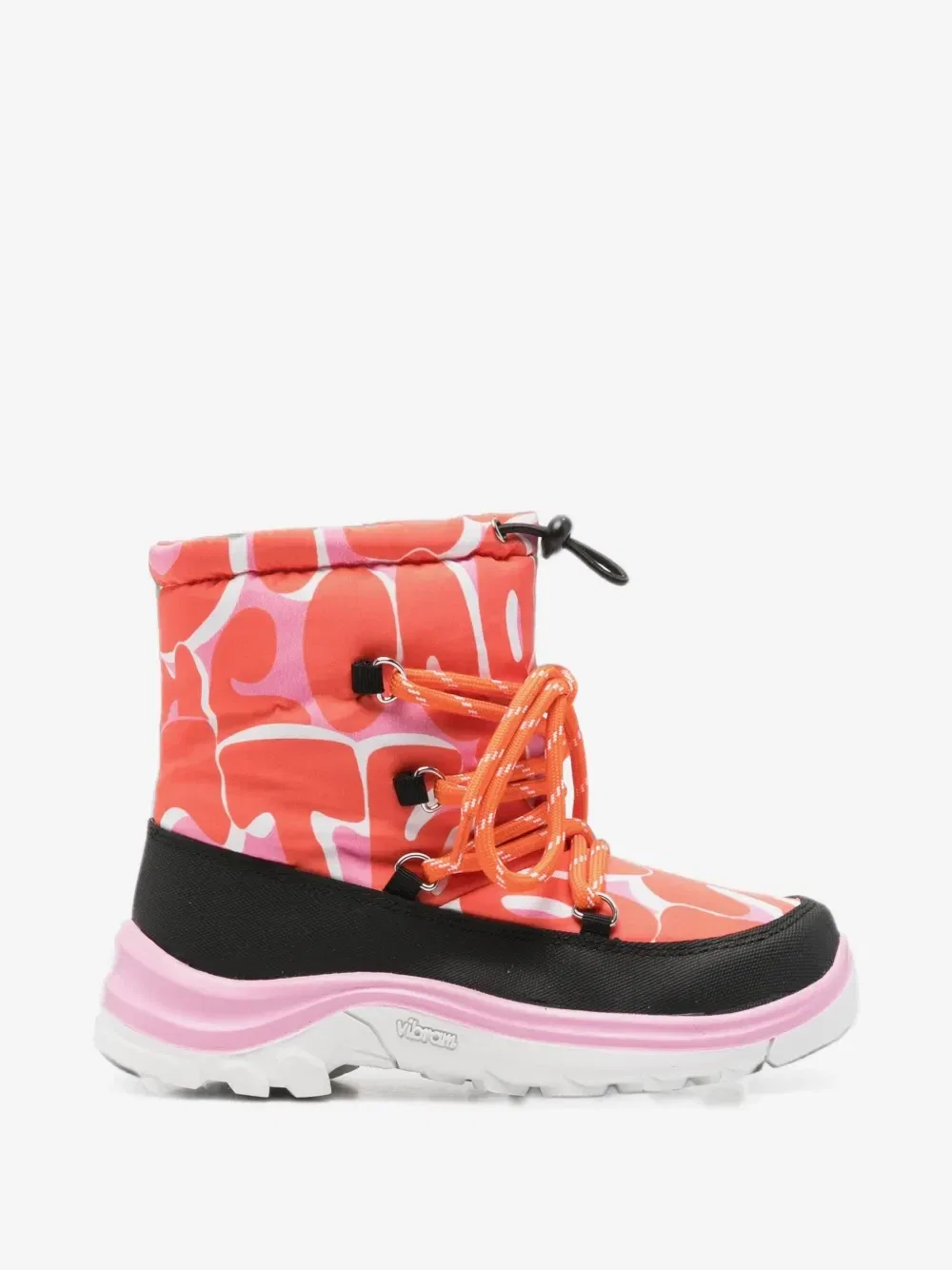 Ботинки на шнуровке с логотипом Stella McCartney Kids, оранжевый