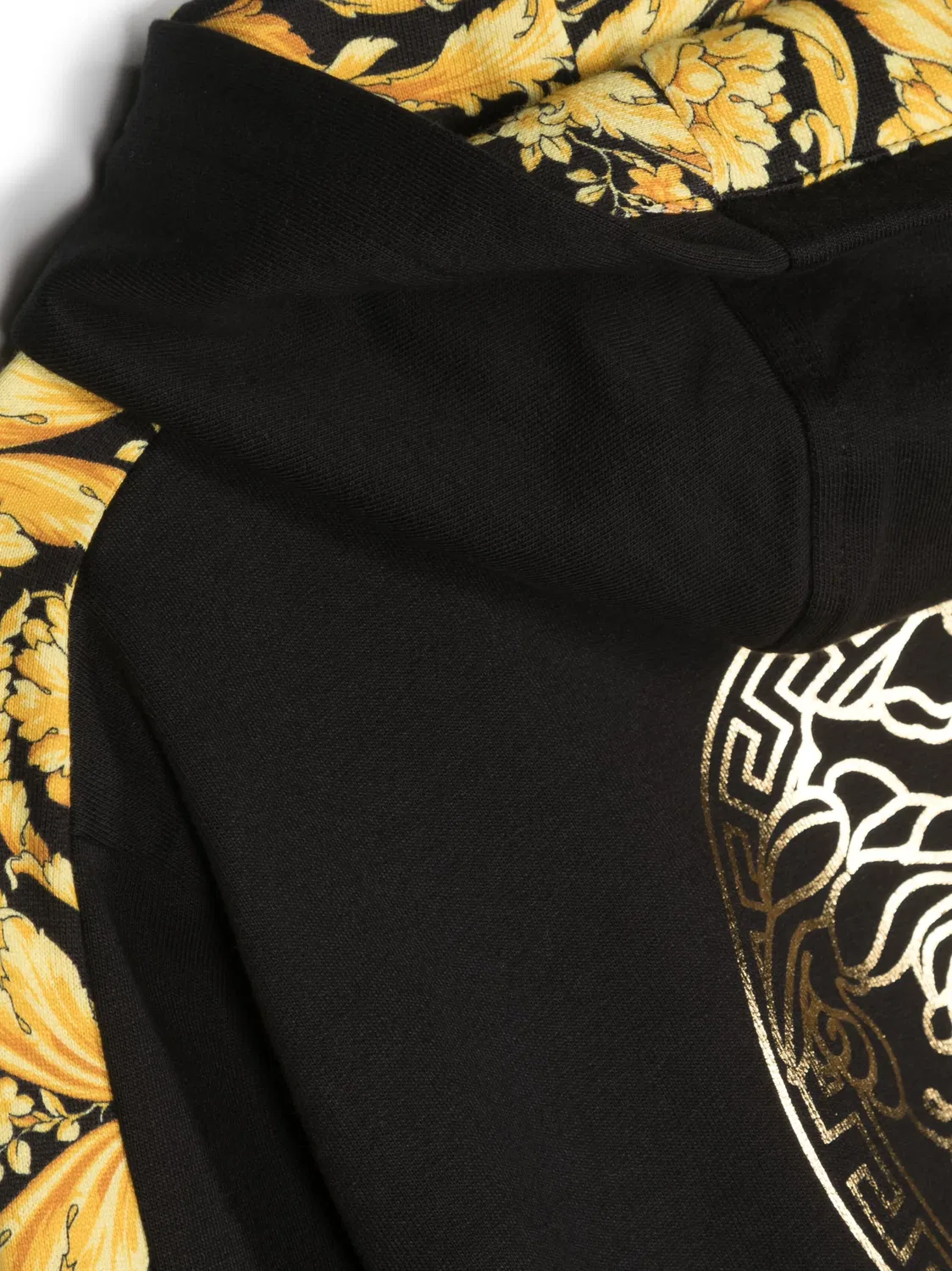 Худи с принтом Barocco для детей Versace Home, черный — фото 3