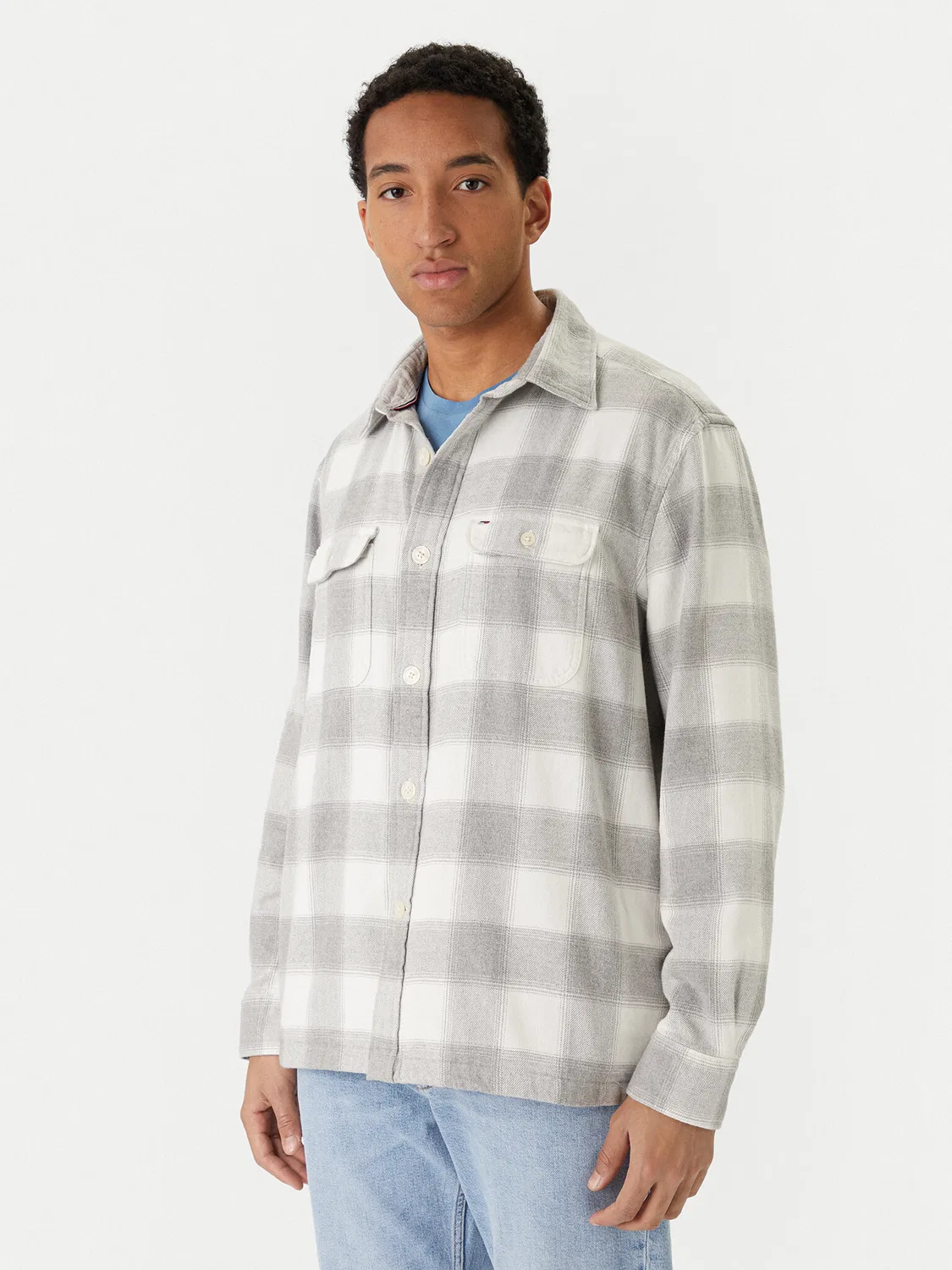 Мужская рубашка стандартного кроя Flannel Tommy Hilfiger, серый