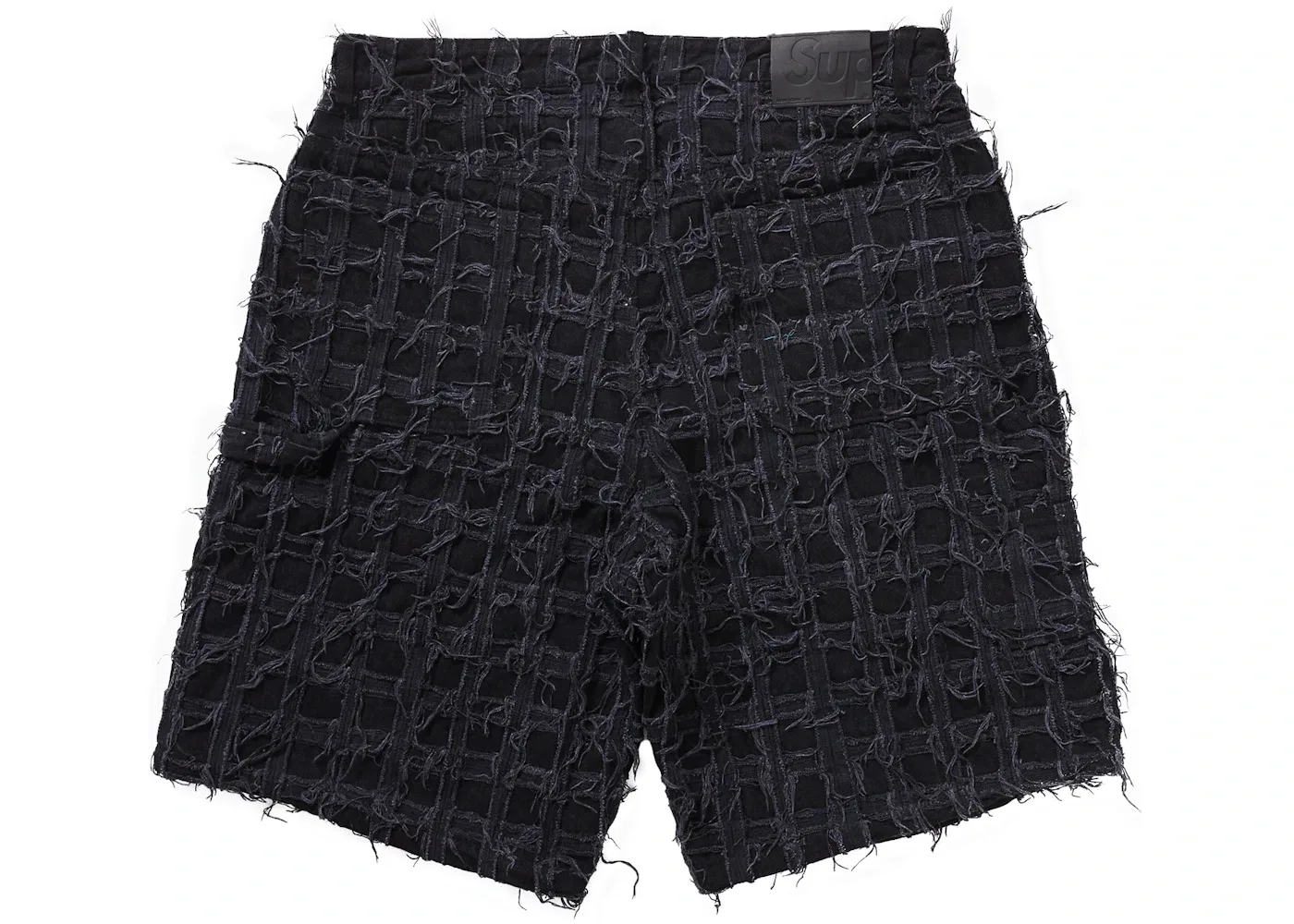 Мужские шорты с потертостями и заплатками Supreme Short, Washed Black — фото 2