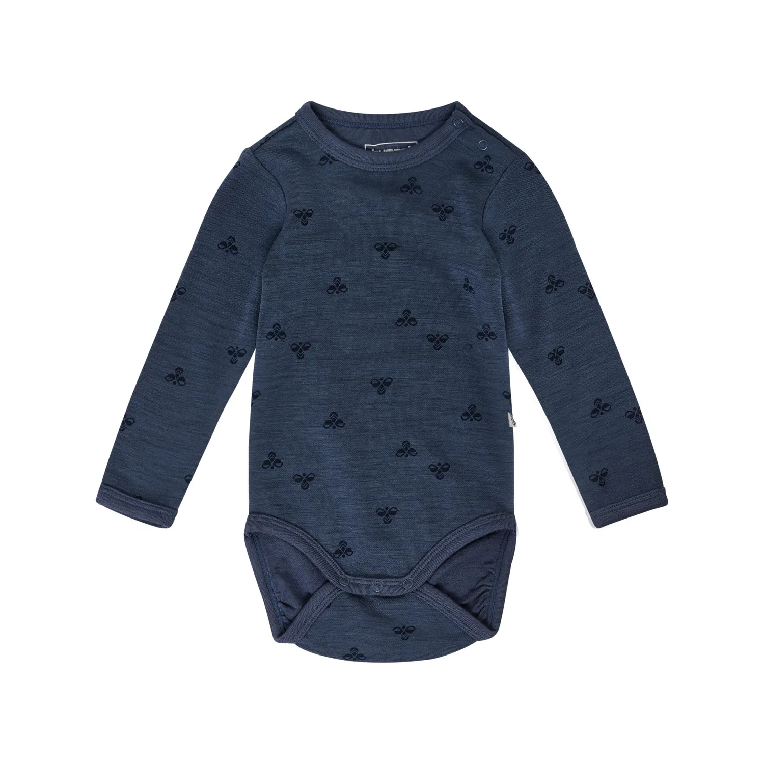 Детский шерстяной боди с длинным рукавом Hummel Mini, Цвет Lupinenblau — фото 2