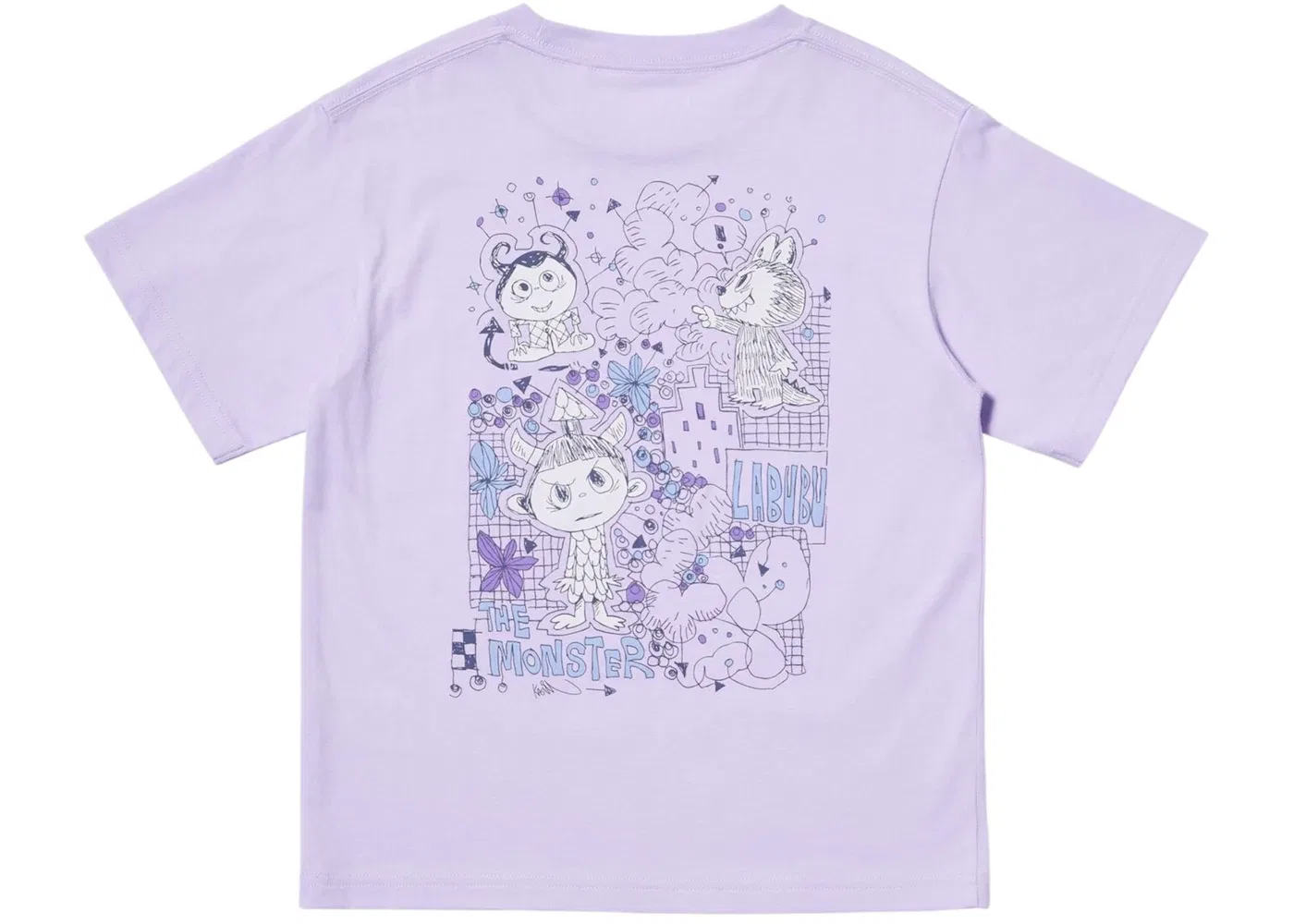 Детская футболка с принтом Uniqlo x POP MART THE MONSTERS Kids UT Graphic, Purple — фото 2