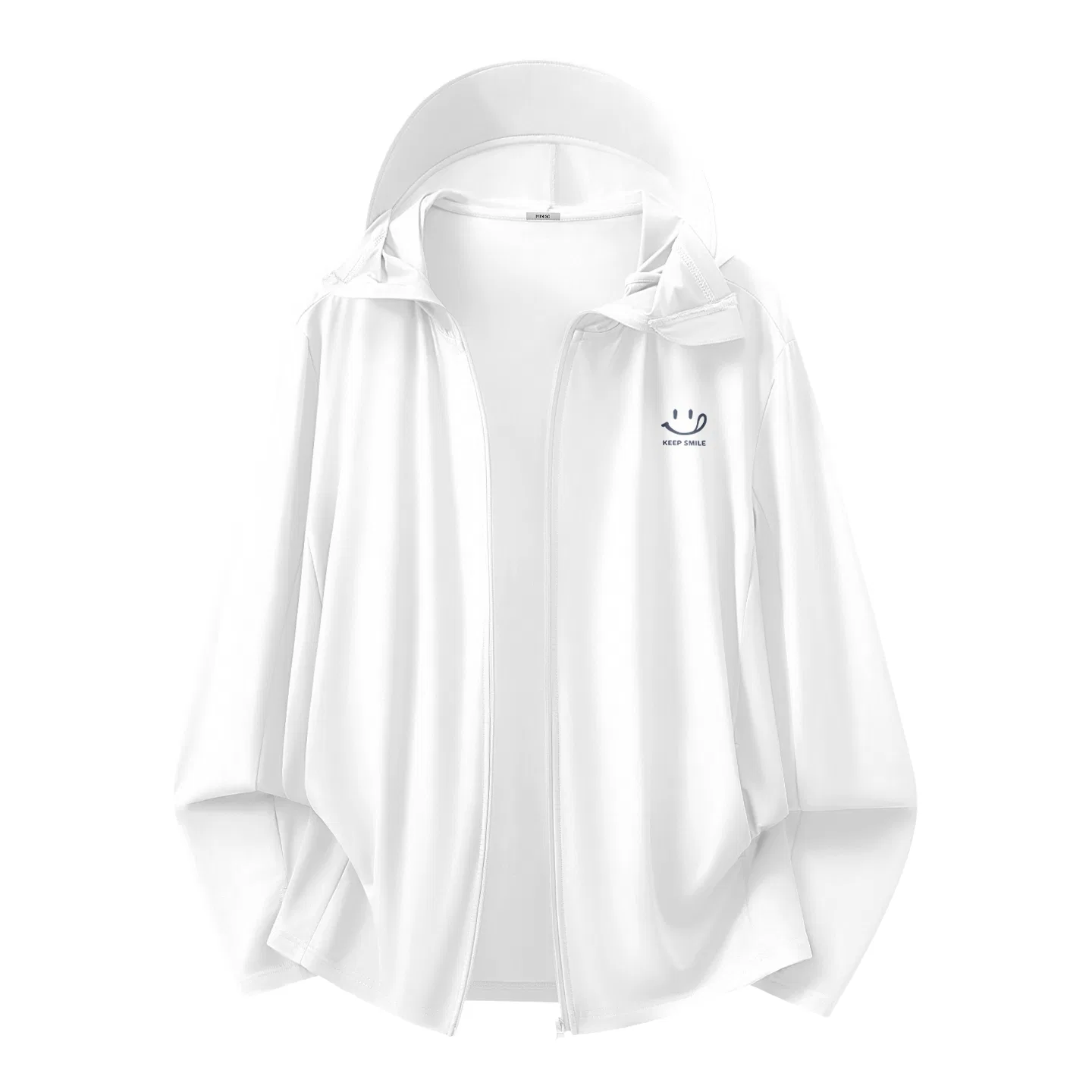Детская солнцезащитная одежда с принтом Keep Smiling Chest Logo MINISO, Ice Mist Blue — фото 3