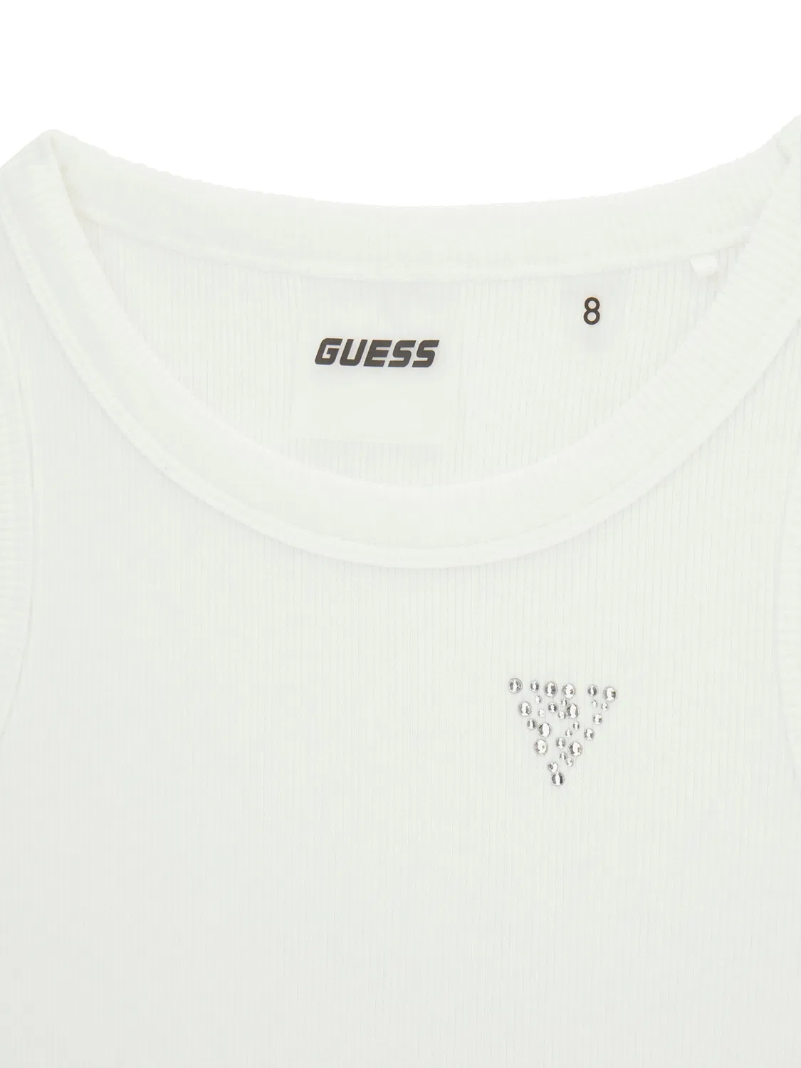 Топ облегающего кроя для девочки Guess, белый — фото 3