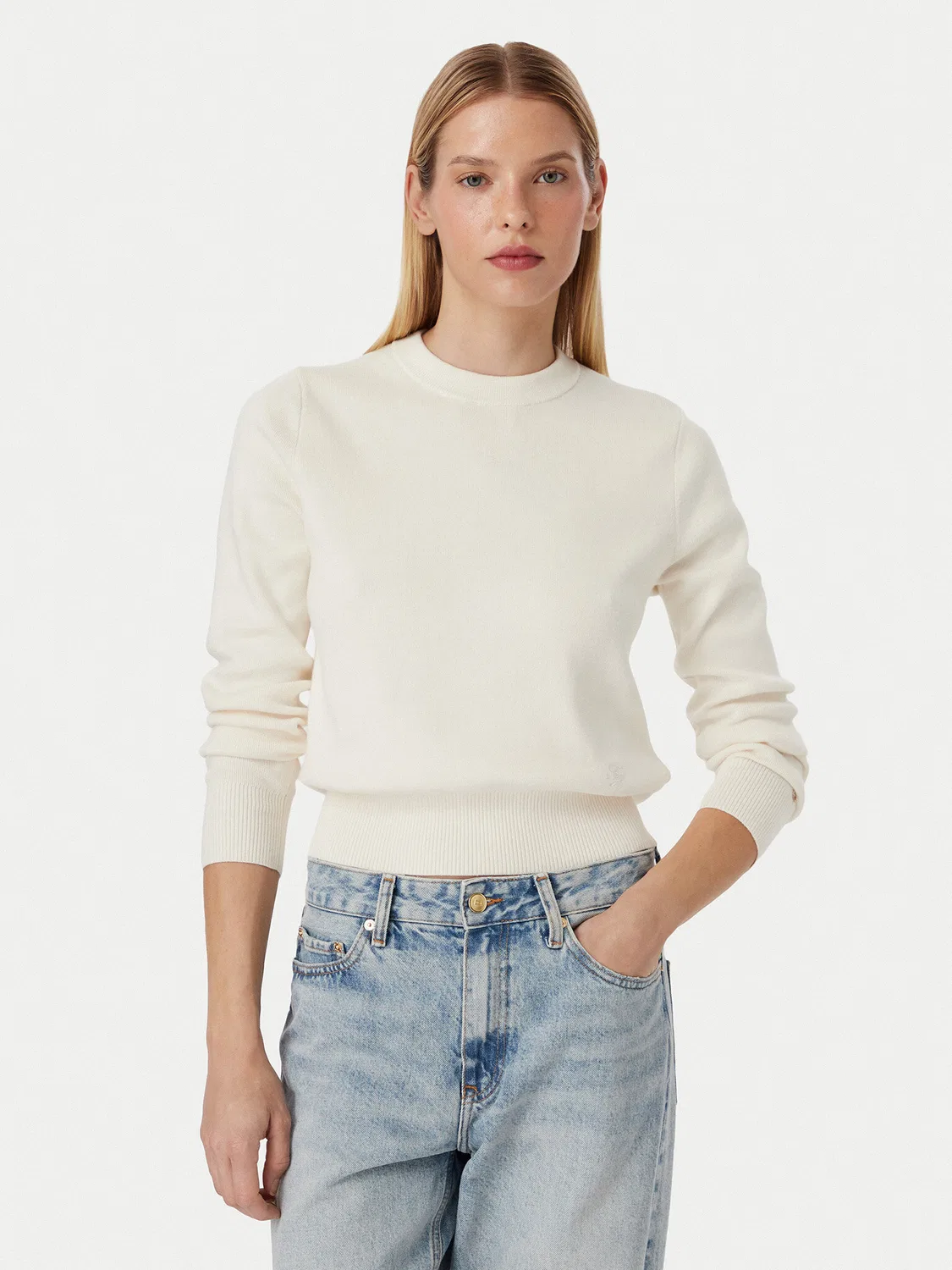 Женский пуловер стандартного кроя Full Tommy Hilfiger, кремовый