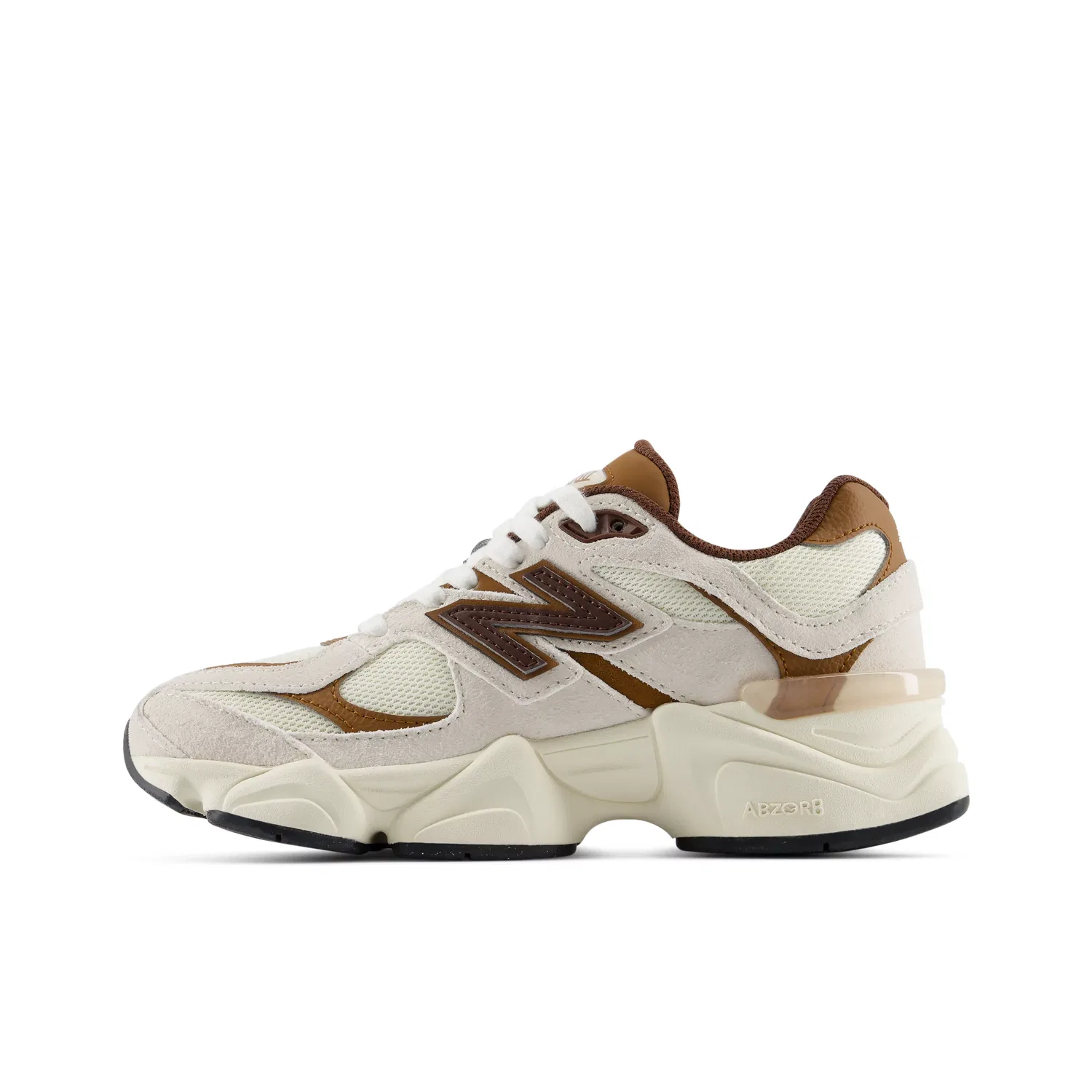 Детские кроссовки на шнуровке New Balance 9060 Lace, Breakfast Tea With Angora — фото 3