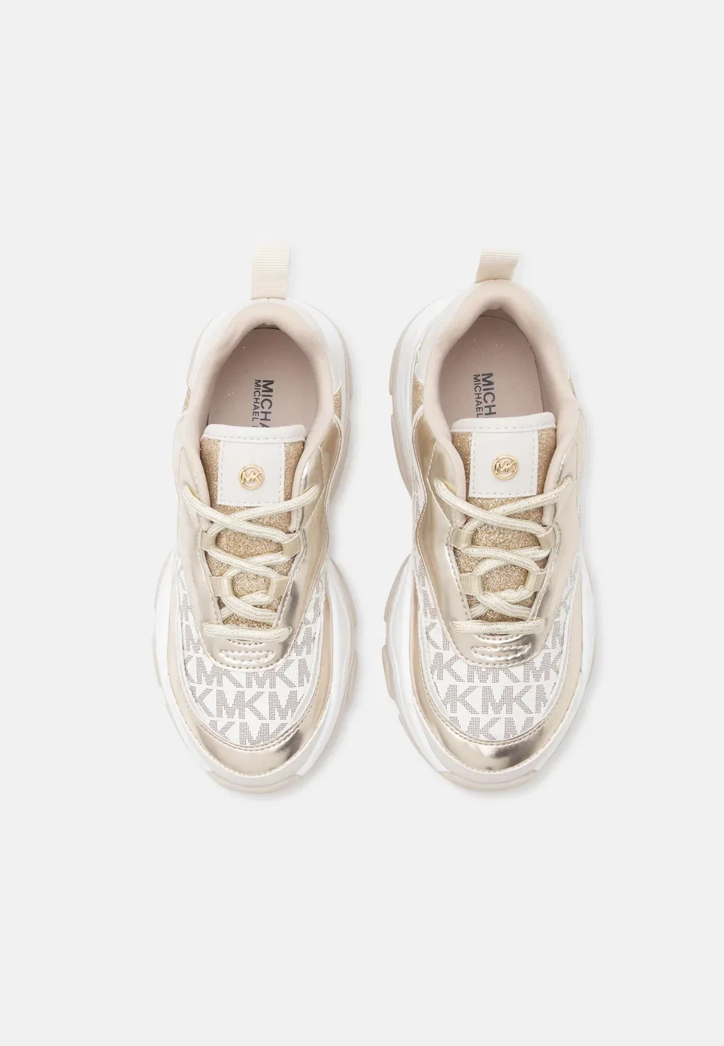 Детские и подростковые кроссовки Zuma Michael Kors Kids, Vanilla/Mocha/White — фото 4