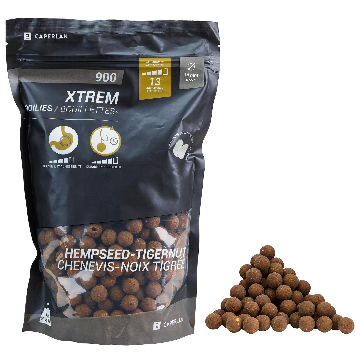

Бойлы Xtrem 900 Hemp/Tiger Nut 14мм 1кг CAPERLAN