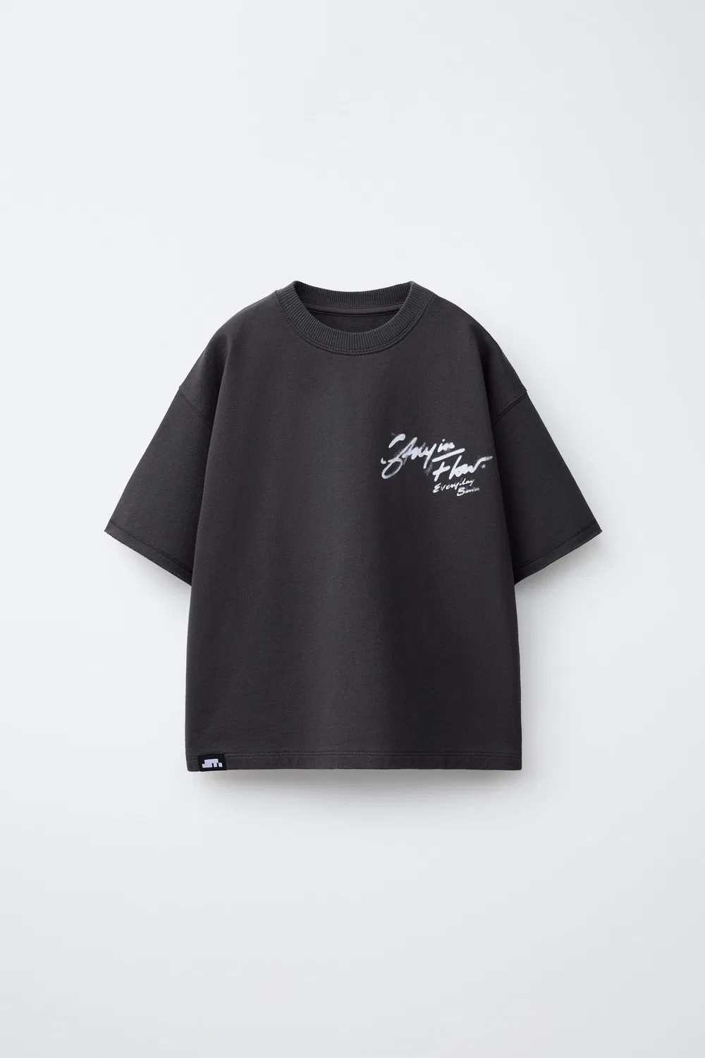 Толстовка с принтом граффити ZARA, Dark Anthracite