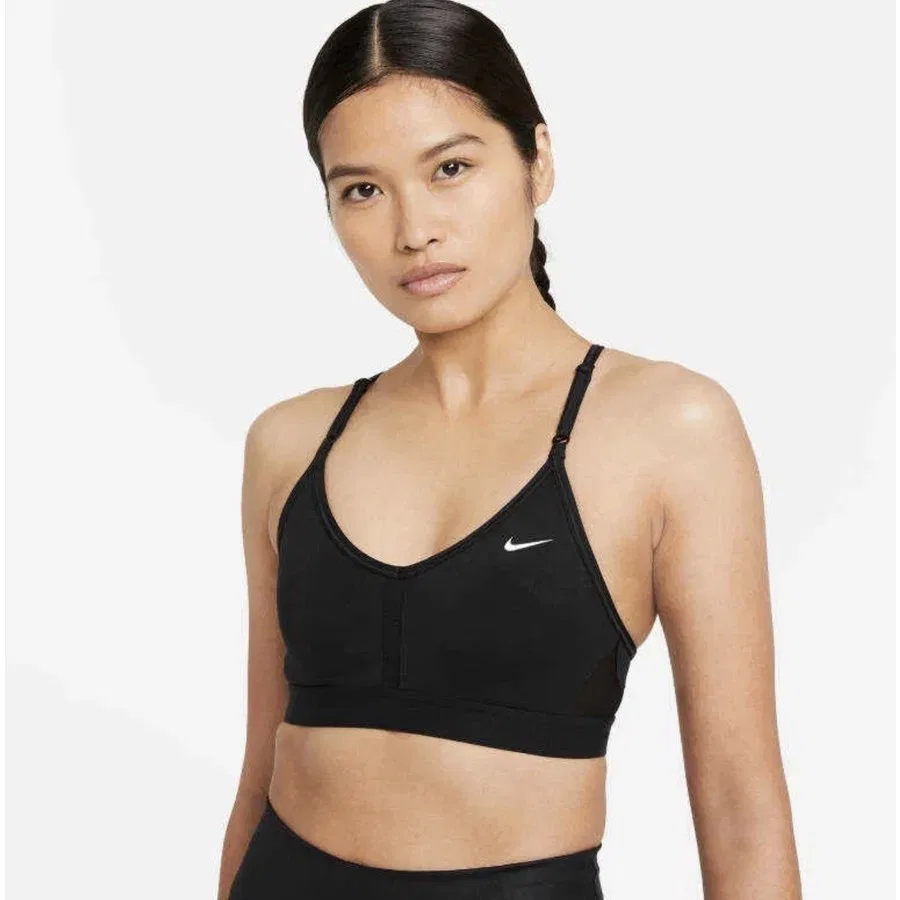 Спортивный бюстгальтер Nike Dri-FIT Indy V-Neck Bra, Черный