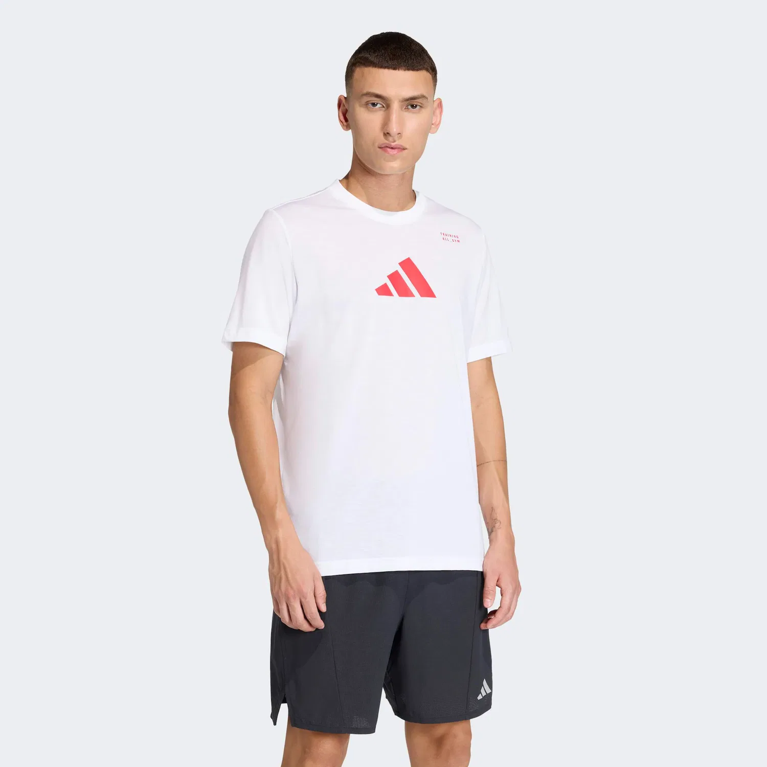 Мужская футболка с технологией CLIMACOOL Adidas Performance, White/Pure Ruby — фото 2