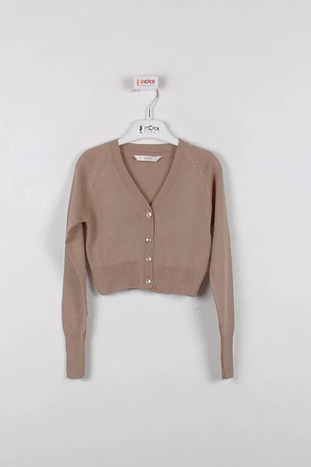 Детский кардиган для девочек вязаный Bolero Incity, Camel
