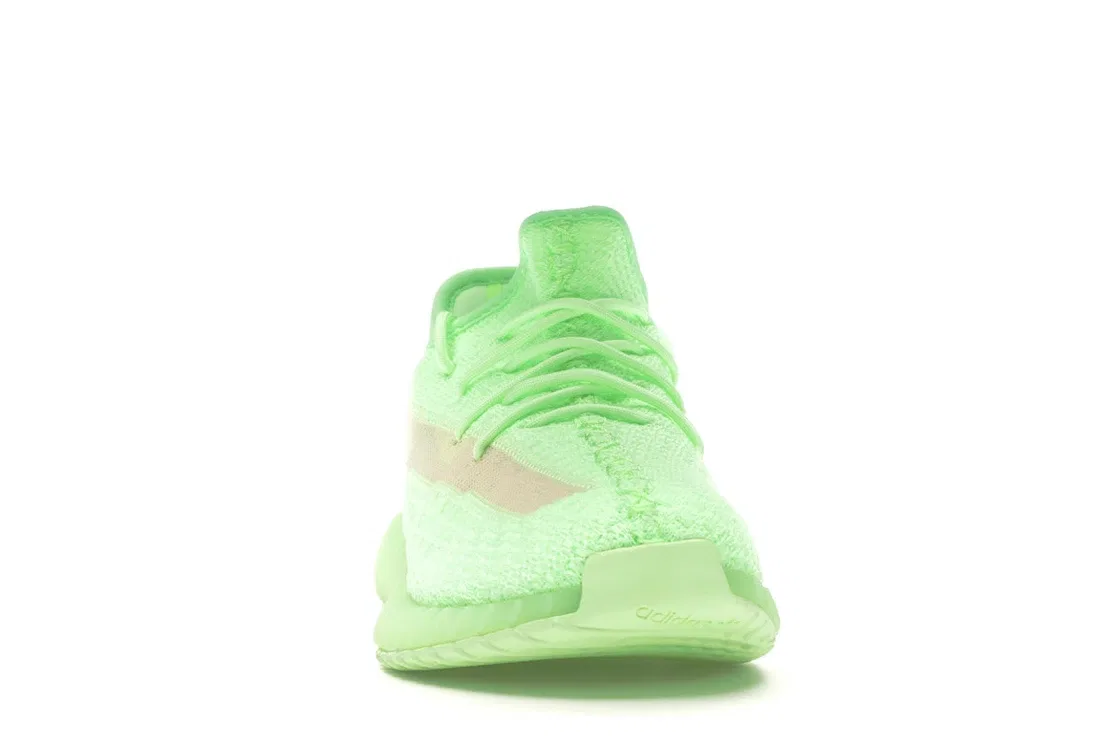 Детские кроссовки светящиеся Yeezy Boost 350 V2 Glow Kids Adidas, Glow Glow Glow — фото 2