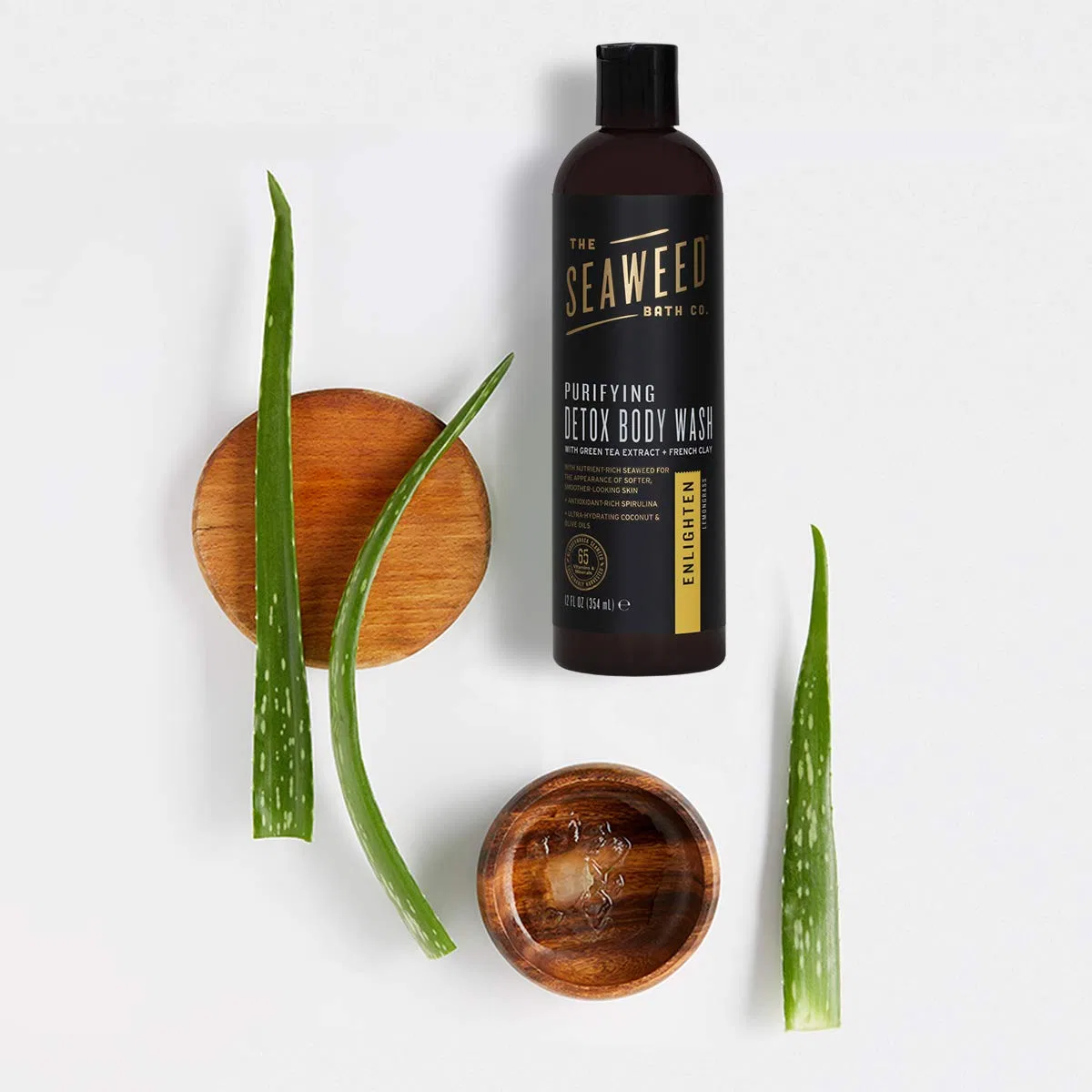 Детокс гель для душа Purifying Detox Body Wash, Seaweed Bath Company, 354 мл, Lemongrass — фото 3