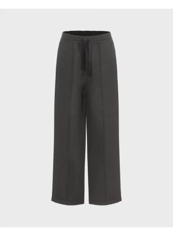 Штаны свободные с завязкой Zara, черно-серый
