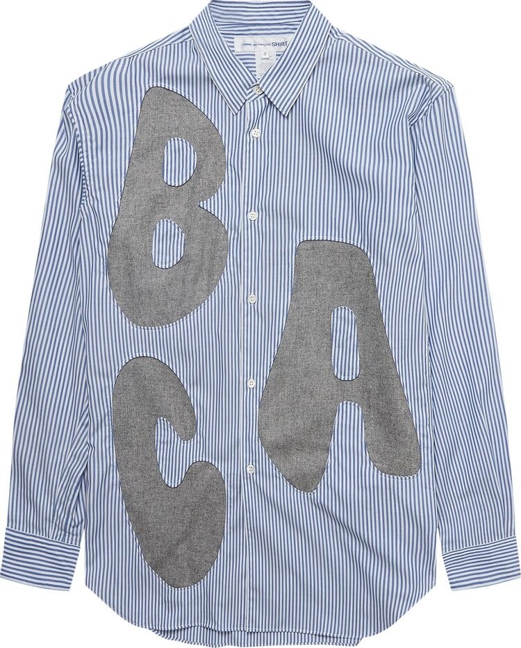 

Рубашка Comme des Garçons SHIRT ABC Stripe Shirt 'Melange Grey', серый