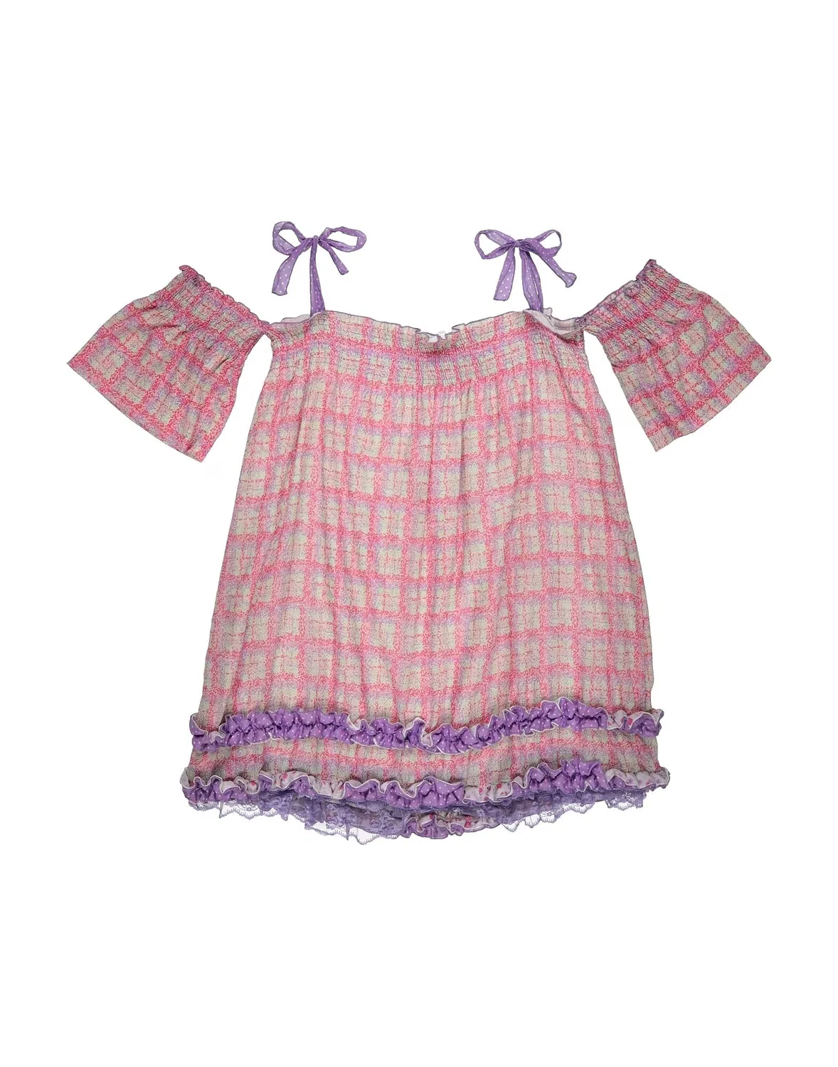 Детское платье для девочек с воланами Miss Grant, коралловый — фото 2