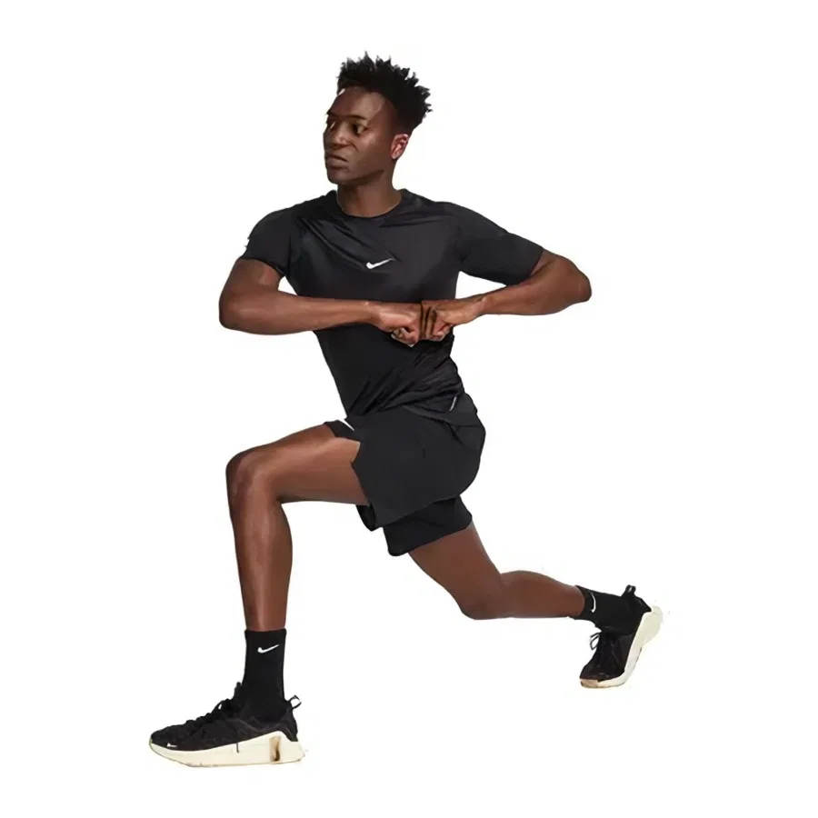 Спортивная футболка с коротким рукавом Nike Pro Dri-FIT Breathe, Черный — фото 2