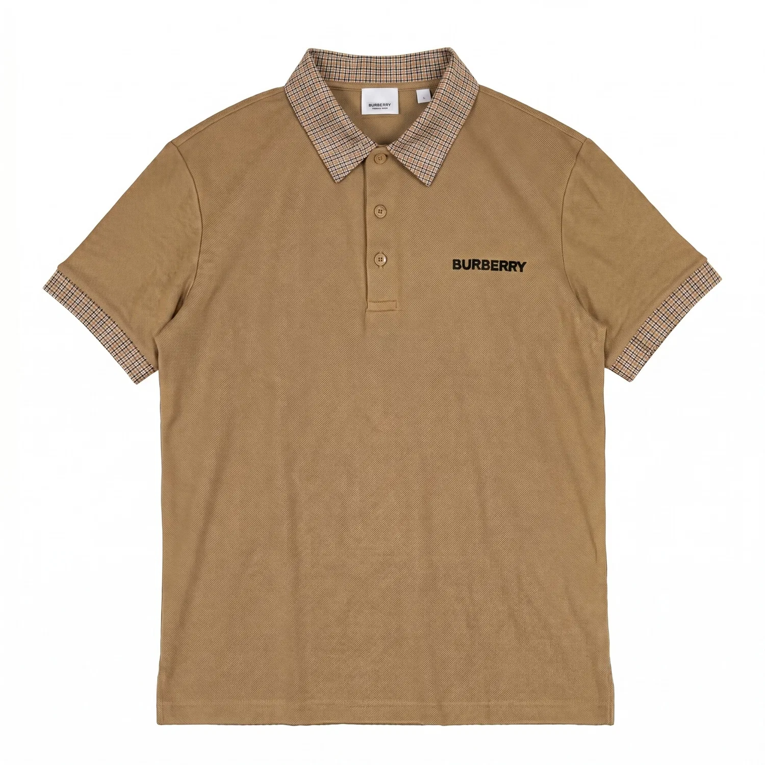 Мужское поло с воротником-поло, свободного кроя, Burberry, Camel