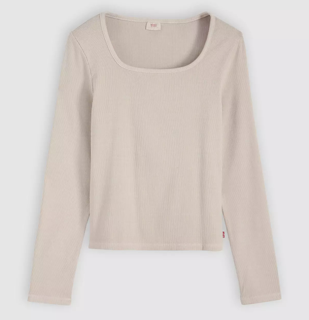 

Лонгслив Levi's Premium Garment Dye Essential Square Neck, бежево-серый, Бежевый, Лонгслив Levi's Premium Garment Dye Essential Square Neck, бежево-серый