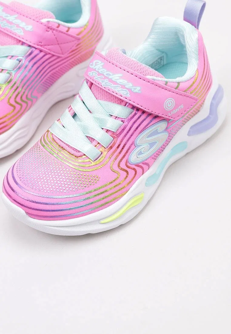 Детские кроссовки с подсветкой S-Lights Wavy Beams Skechers, Rosa — фото 3