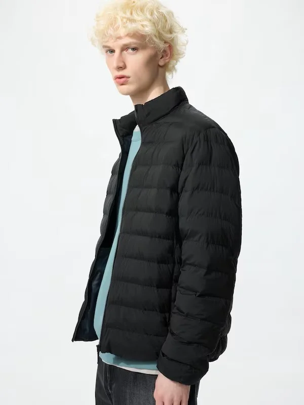 Мужская куртка Uniqlo Pufftech с воздушным утеплителем, черный — фото 2