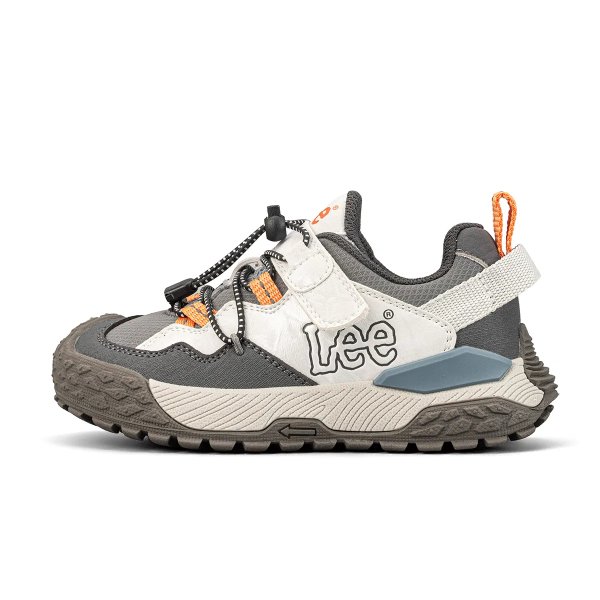 Детские повседневные кроссовки из экокожи и сетки Lee, Gray Blue