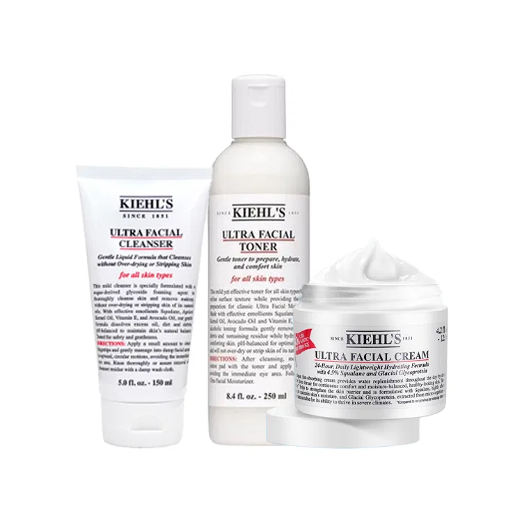 Набор увлажняющей косметики для лица Kiehl's, Cleanser 150ml+Toner 250ml+Face Cream Sculpting Version 125ml, Kiehl's