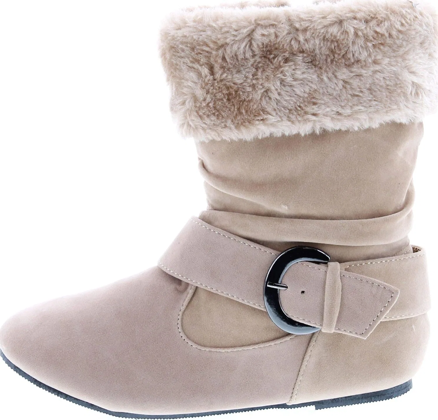 Детские сапоги для девочек с искусственным мехом Static Footwear, Tan — фото 2
