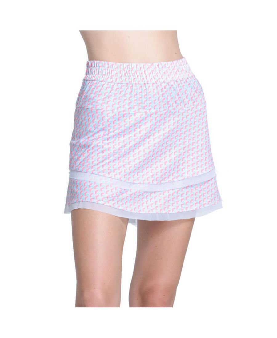 

Женская юбка-шорты для гольфа с высокой талией и стильным дизайном, длина 15,5 дюймов Lucky In Love, White