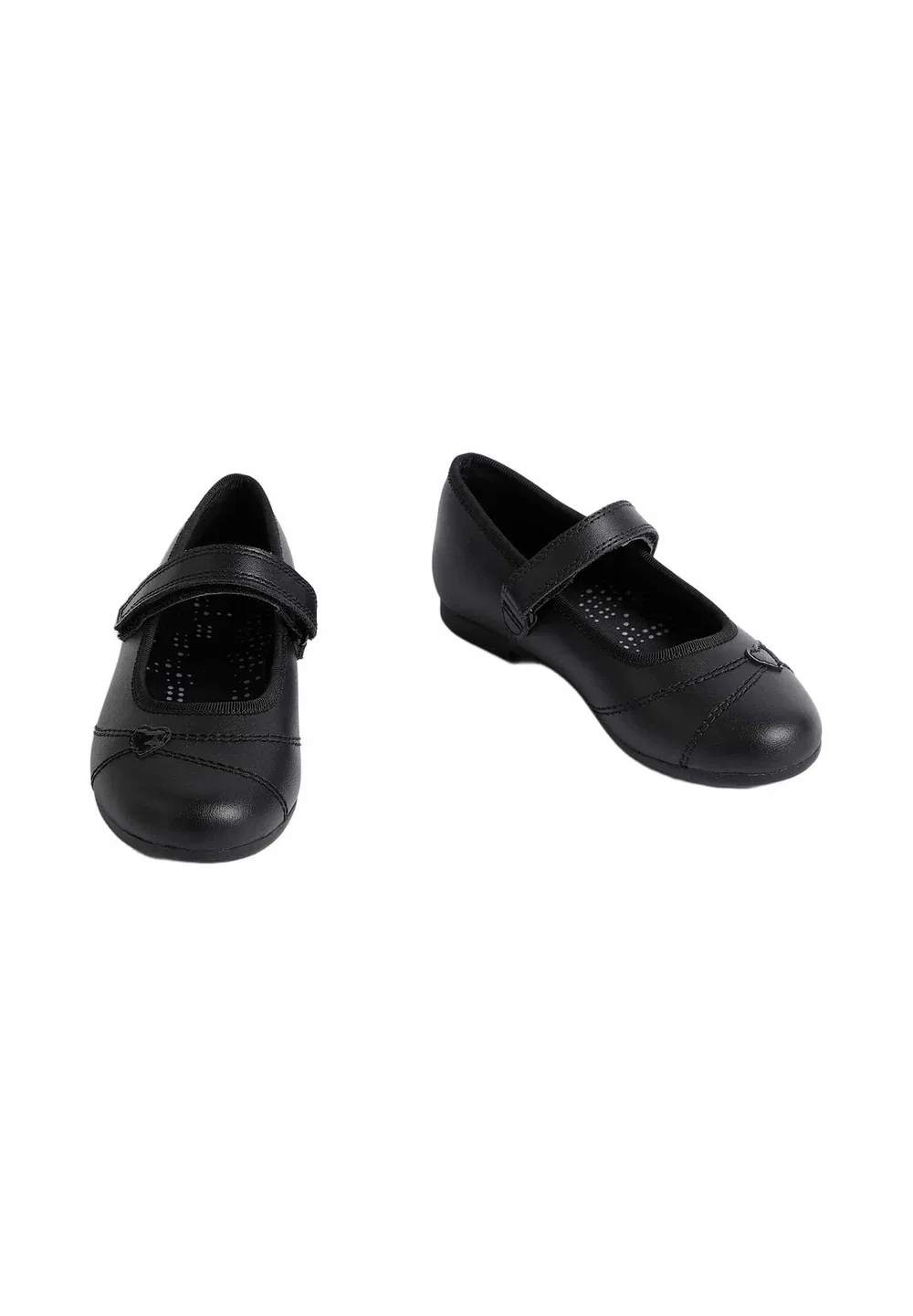 Балетки Heart School с ремешком на щиколотке Marks & Spencer, Black — фото 2