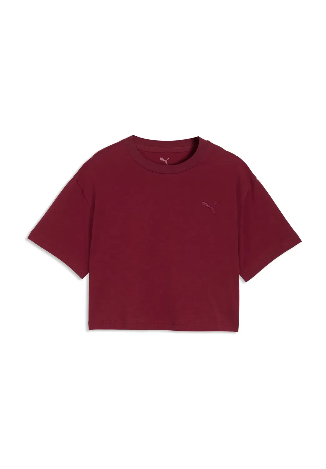 Классическая футболка свободного кроя с графическим принтом (короткая) Puma, Garnet Glow