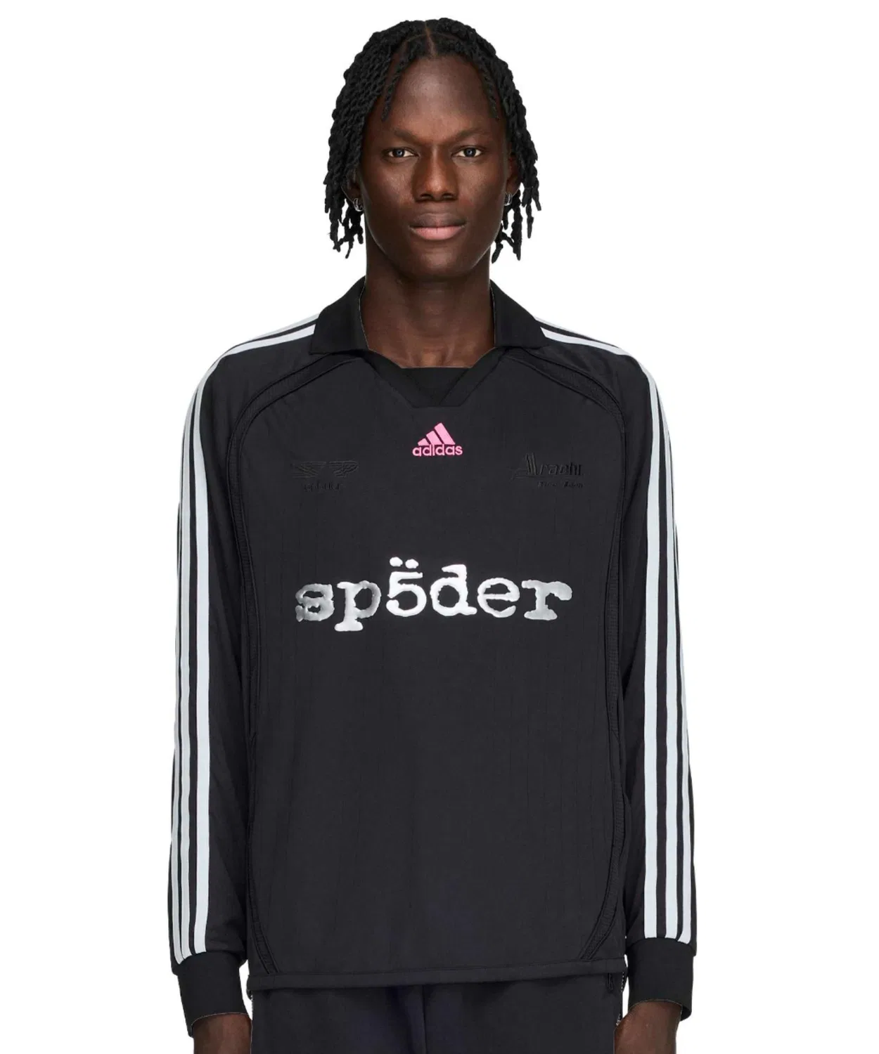Мужское джерси с принтом Sp5der Jersey Adidas, черный
